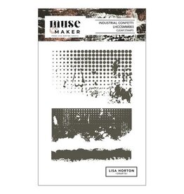 LISA HORTON CRAFTS LISA HORTON CRAFTS MUSE & MAKER INDUSTRIAL CONFETTI A6 CLEAR STAMP SET