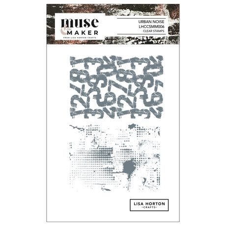 LISA HORTON CRAFTS LISA HORTON CRAFTS MUSE & MAKER URBAN NOISE A6 CLEAR STAMP SET