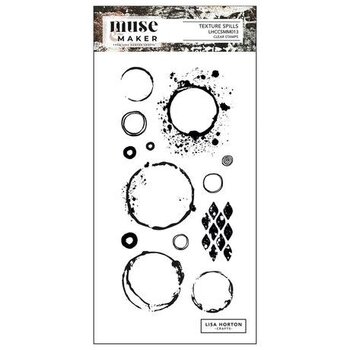 LISA HORTON CRAFTS LISA HORTON CRAFTS MUSE & MAKER TEXTURE SPILLS DL CLEAR STAMP SET