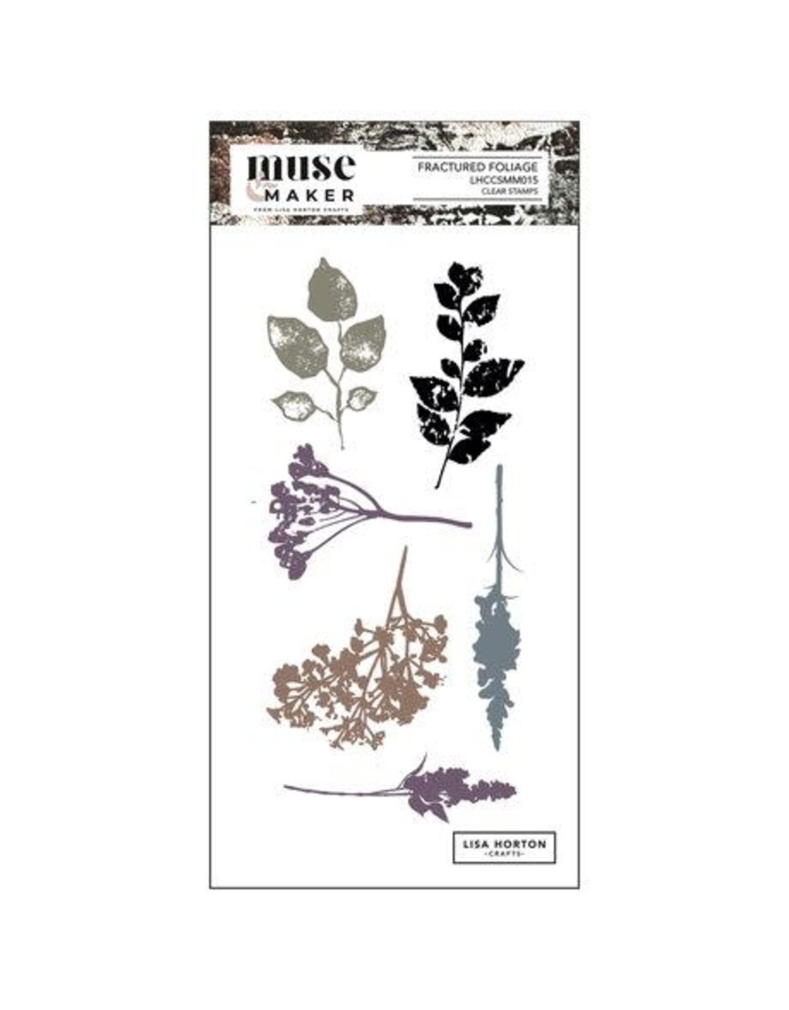 LISA HORTON CRAFTS LISA HORTON CRAFTS MUSE & MAKER FRACTURED FOLIAGE DL CLEAR STAMP SET