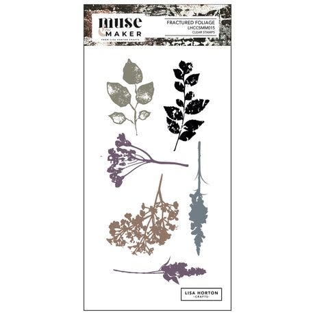 LISA HORTON CRAFTS LISA HORTON CRAFTS MUSE & MAKER FRACTURED FOLIAGE DL CLEAR STAMP SET