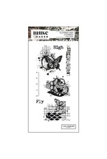 LISA HORTON CRAFTS LISA HORTON CRAFTS MUSE & MAKER FLUTTERED LINES DL CLEAR STAMP SET