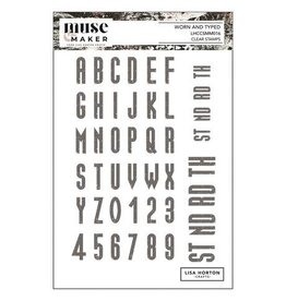 LISA HORTON CRAFTS LISA HORTON CRAFTS MUSE & MAKER WORN AND TYPED DL CLEAR STAMP SET