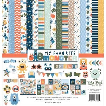 ECHO PARK PAPER ECHO PARK MY FAVORITE MONSTER 12x12 COLLECTION KIT