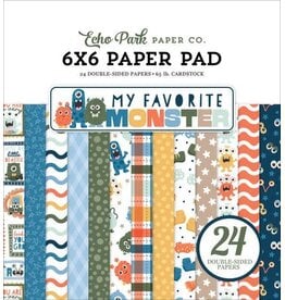 ECHO PARK PAPER ECHO PARK MY FAVORITE MONSTER 6x6 PAPER PAD 24 SHEETS