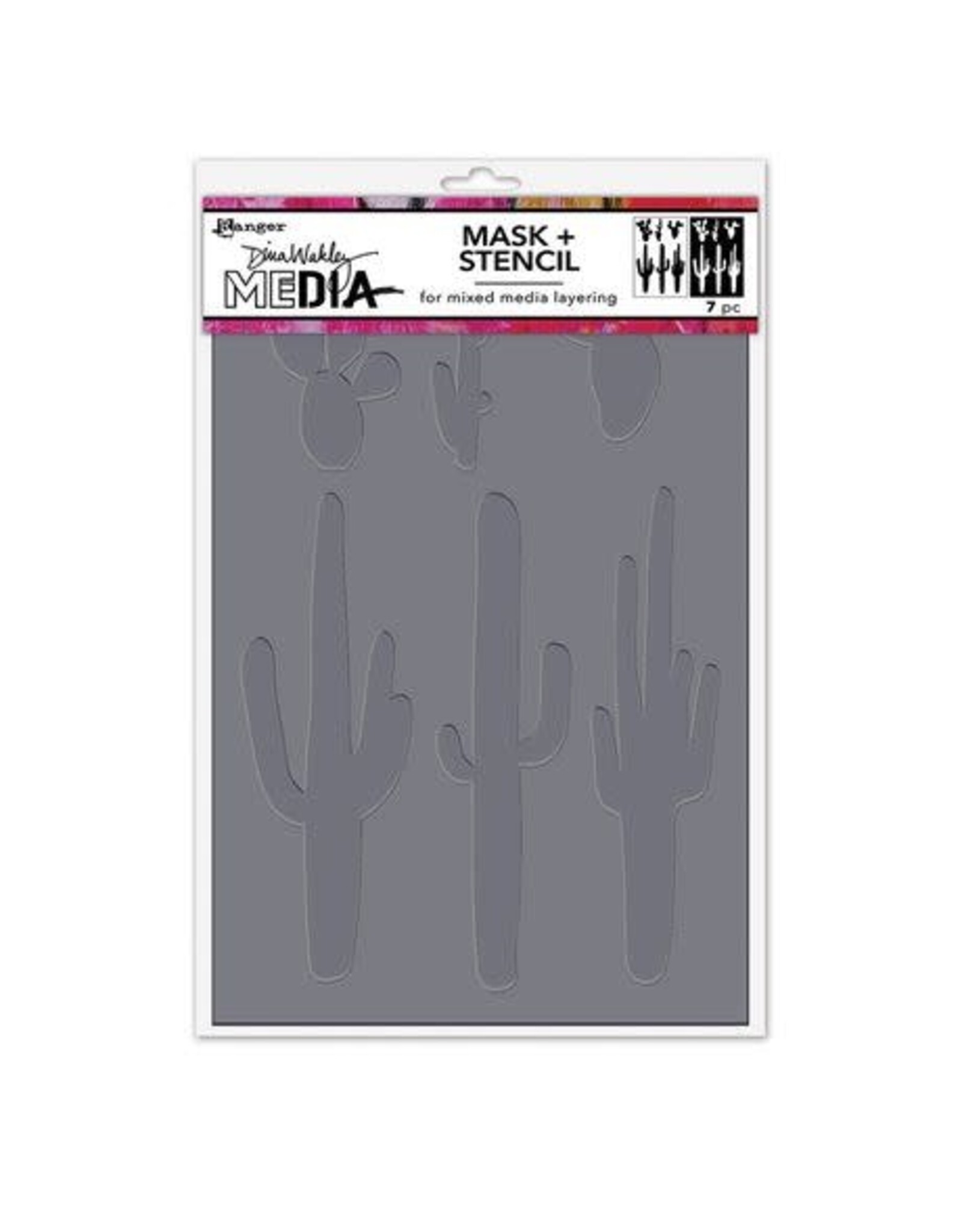 RANGER RANGER DINA WAKLEY MEDIA CACTUS MASKS 6x9 STENCIL