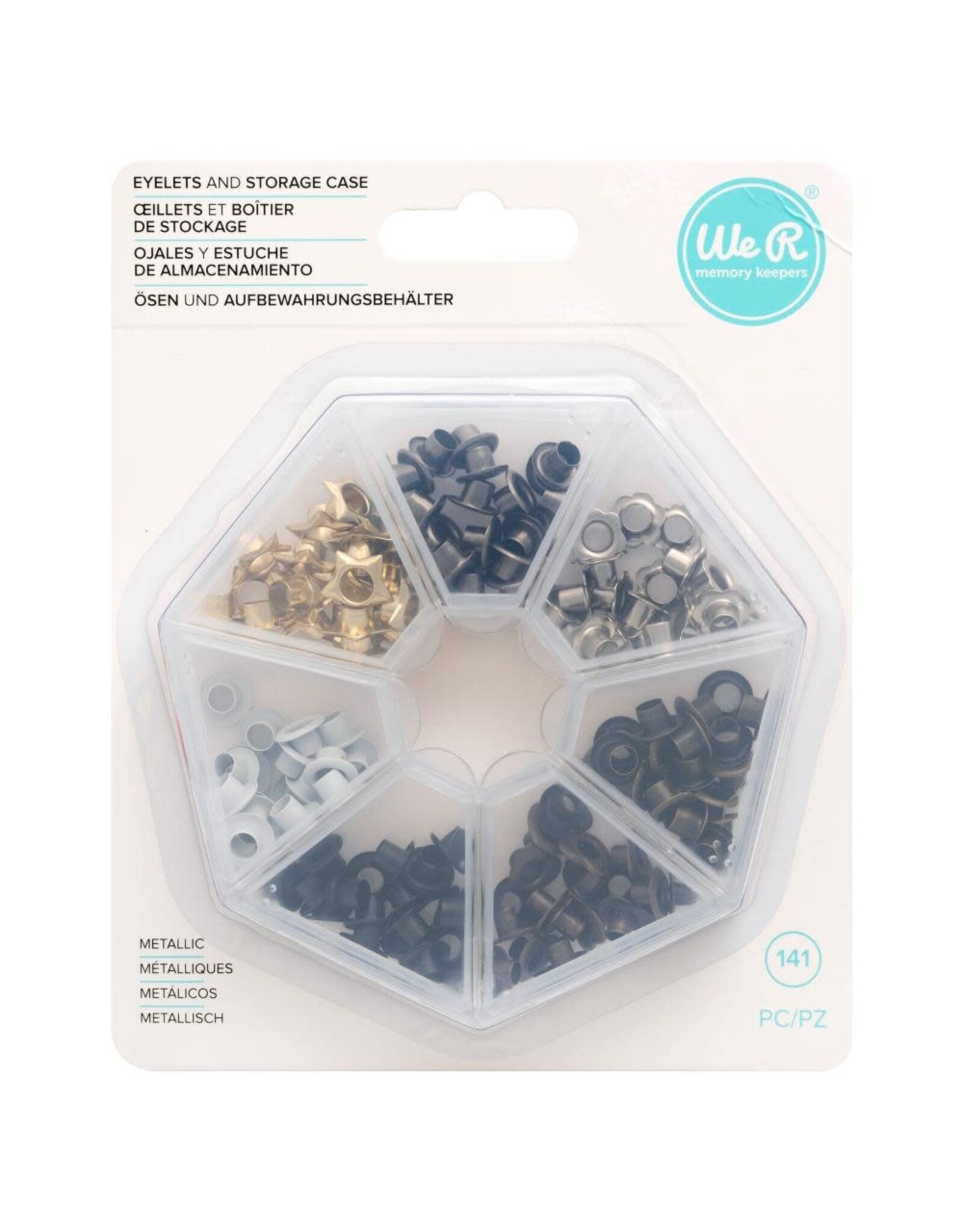 WE R MEMORY KEEPERS WE R MEMORY KEEPERS METALLIC EYELETS WITH STORAGE CASE 141/PACK