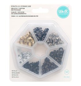 WE R MEMORY KEEPERS WE R MEMORY KEEPERS METALLIC EYELETS WITH STORAGE CASE 141/PACK