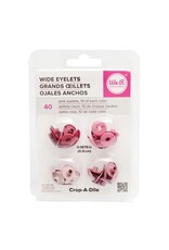 WE R MEMORY KEEPERS WE R PINK WIDE EYELETS 40/PACK