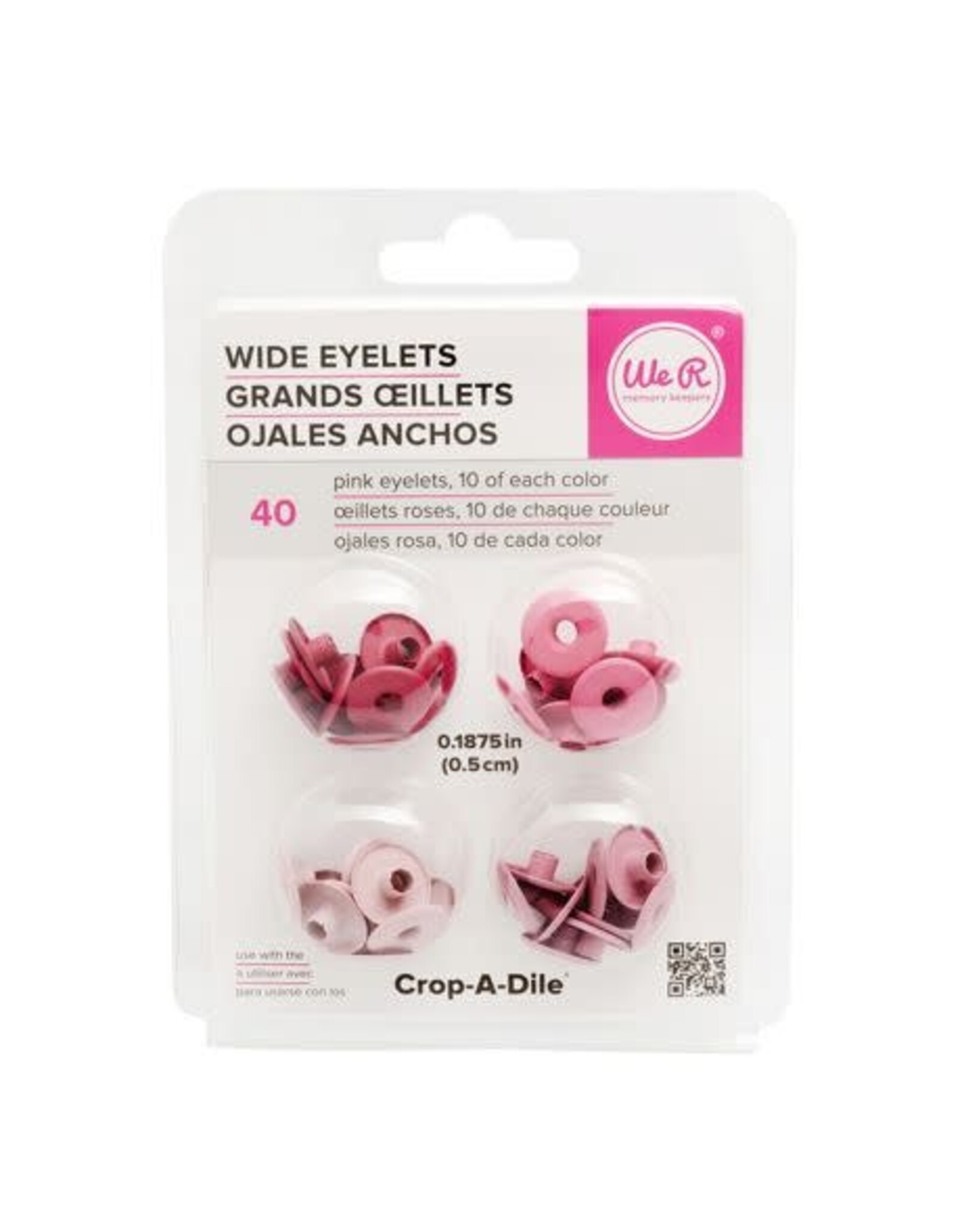 WE R MEMORY KEEPERS WE R PINK WIDE EYELETS 40/PACK