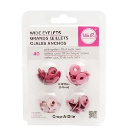 WE R MEMORY KEEPERS WE R PINK WIDE EYELETS 40/PACK