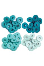 WE R MEMORY KEEPERS WE R AQUA WIDE EYELETS 40/PACK