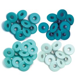 WE R MEMORY KEEPERS WE R AQUA WIDE EYELETS 40/PACK
