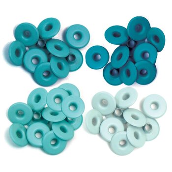 WE R MEMORY KEEPERS WE R AQUA WIDE EYELETS 40/PACK