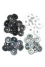 WE R MEMORY KEEPERS WE R GRAY WIDE EYELETS 40/PK