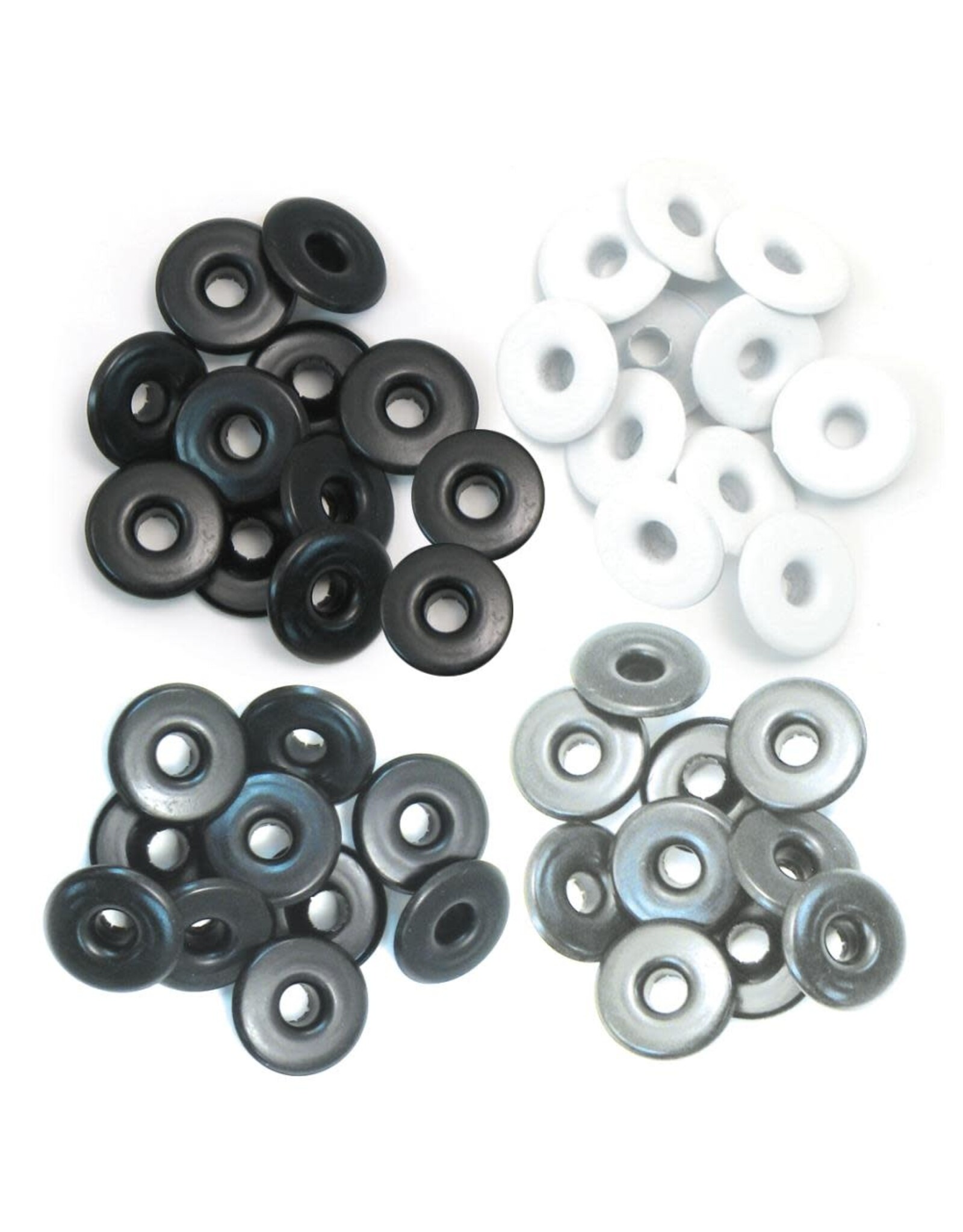 WE R MEMORY KEEPERS WE R GRAY WIDE EYELETS 40/PK