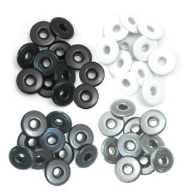 WE R MEMORY KEEPERS WE R GRAY WIDE EYELETS 40/PK