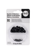 WE R MEMORY KEEPERS WE R MEMORY KEEPERS BLACK EYELETS & WASHERS FOR CROP-A-DILE