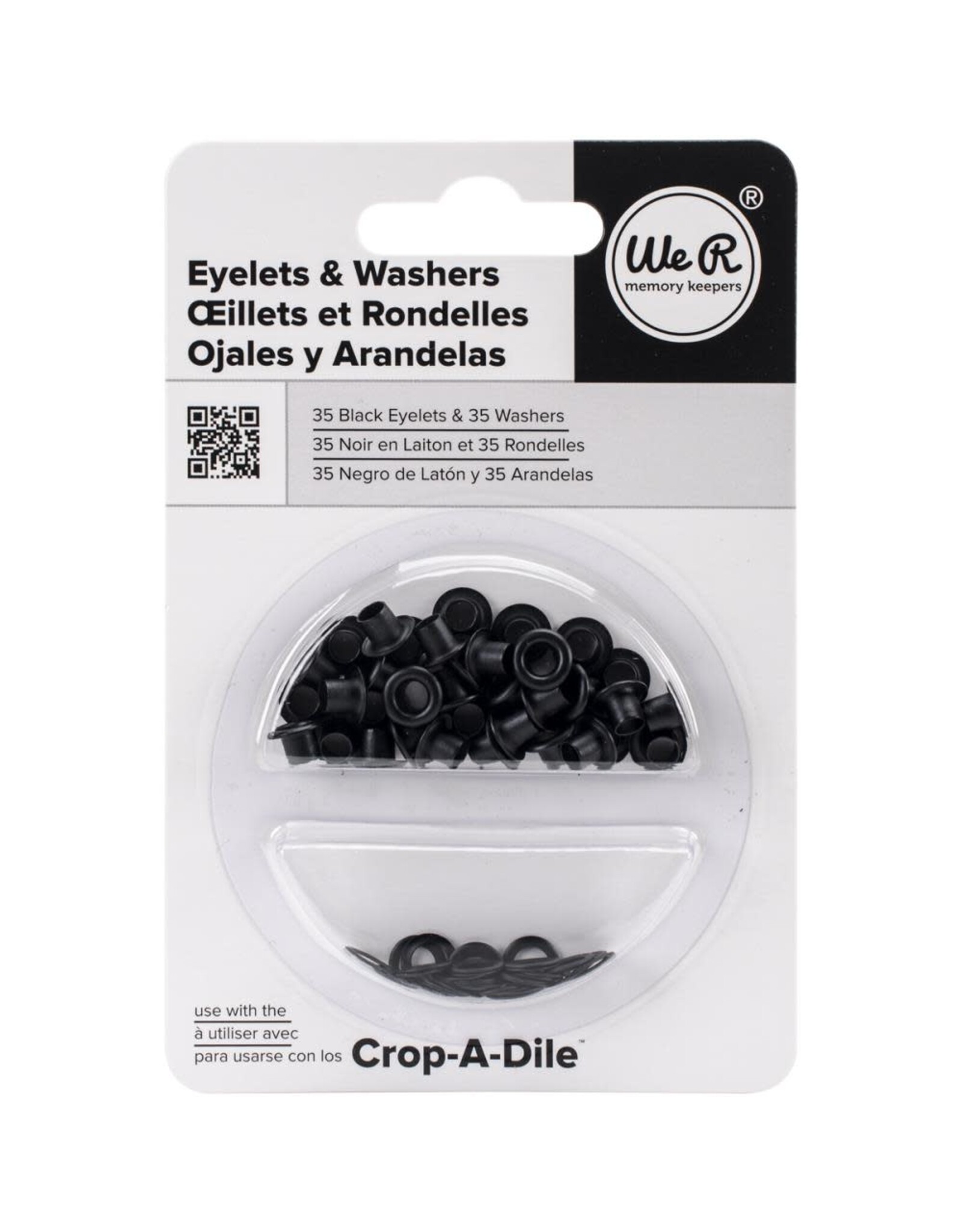 WE R MEMORY KEEPERS WE R MEMORY KEEPERS BLACK EYELETS & WASHERS FOR CROP-A-DILE