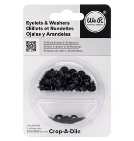 WE R MEMORY KEEPERS WE R MEMORY KEEPERS BLACK EYELETS & WASHERS FOR CROP-A-DILE