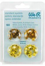 WE R MEMORY KEEPERS WE R MAKERS YELLOW STANDARD EYELETS 60/PACK