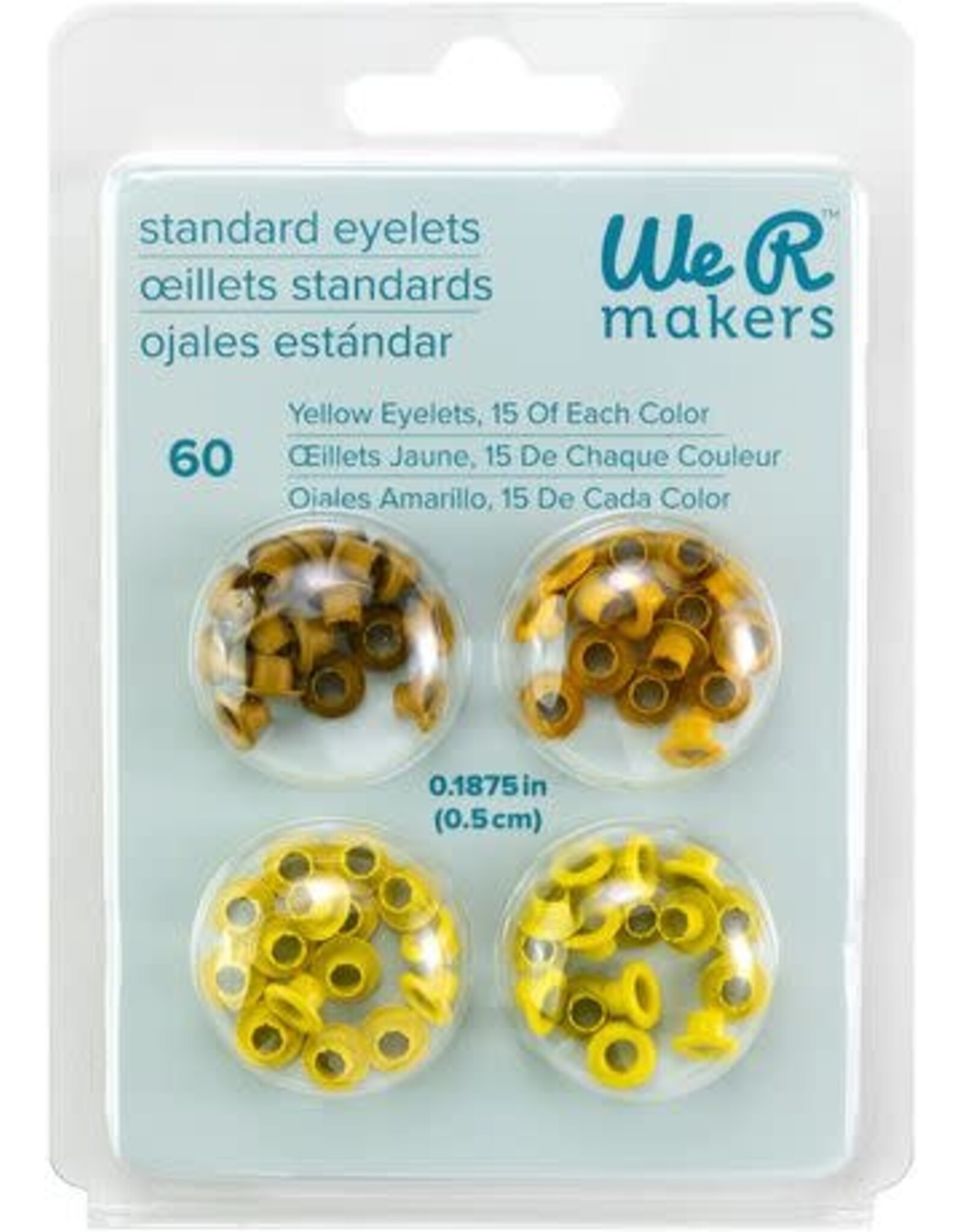 WE R MEMORY KEEPERS WE R MAKERS YELLOW STANDARD EYELETS 60/PACK