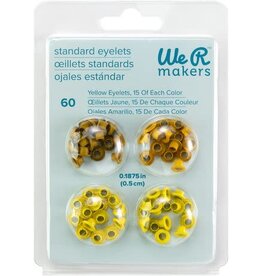 WE R MEMORY KEEPERS WE R MAKERS YELLOW STANDARD EYELETS 60/PACK
