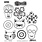 RANGER DYAN REAVELEY DYLUSIONS BUTTON IT CLING STAMP SET