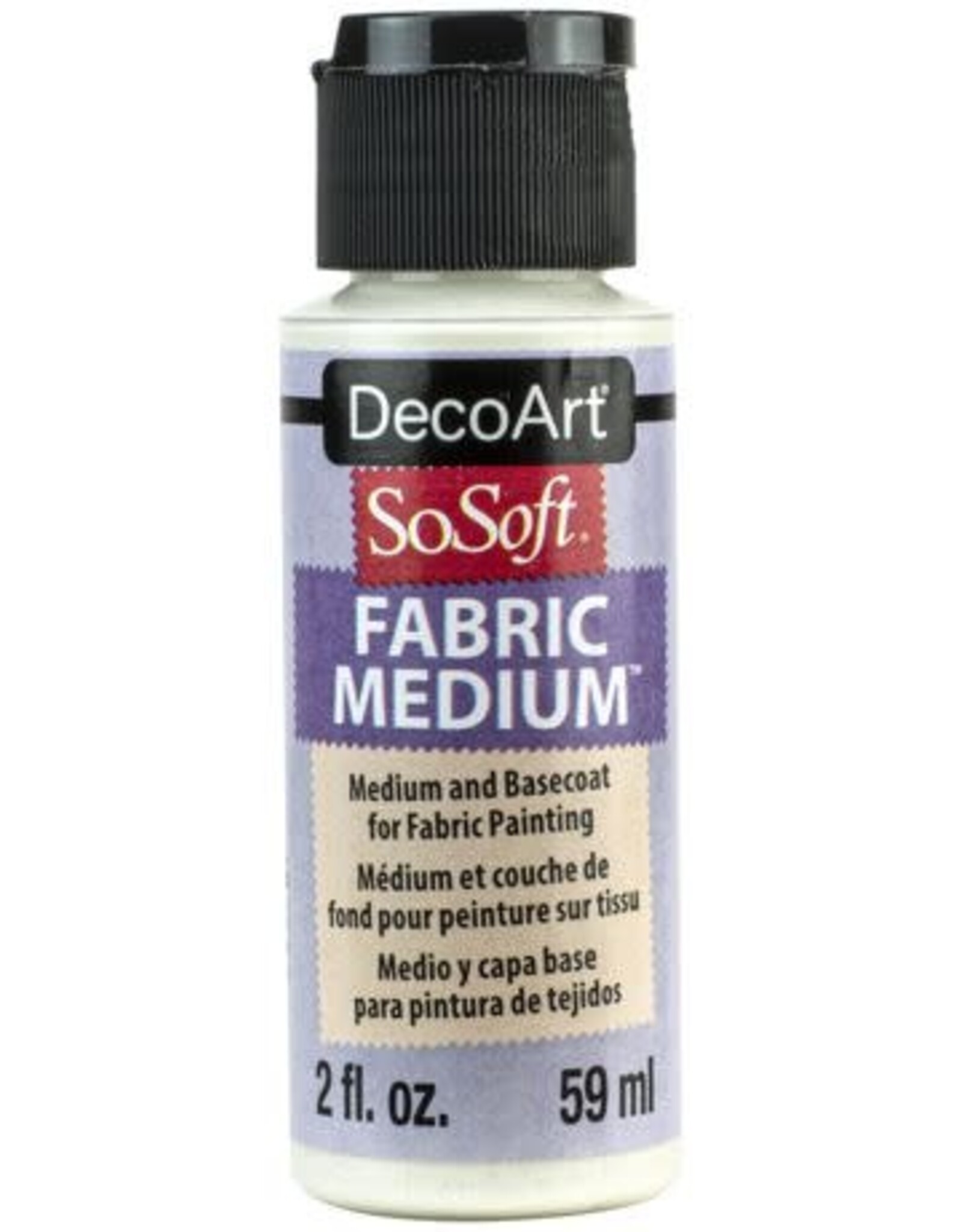 DECOART DECOART SOSOFT FABRIC MEDIUM CLEAR ACRYLIC PAINT 2OZ