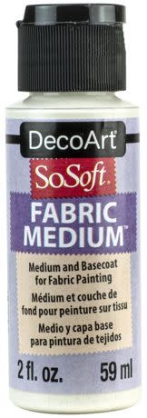 DECOART SOSOFT FABRIC MEDIUM CLEAR ACRYLIC PAINT 2OZ