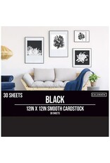 COLORBOK COLORBOK BLACK SMOOTH 12x12 CARDSTOCK 30 SHEETS
