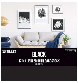 COLORBOK COLORBOK BLACK SMOOTH 12x12 CARDSTOCK 30 SHEETS