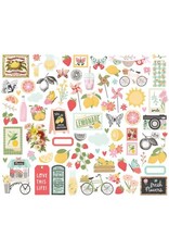 SIMPLE STORIES SIMPLE STORIES PINK LEMONADE BITS & PIECES 82/PK