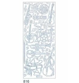 STARFORM STARFORM MUSICAL INSTRUMENTS SILVER PEEL OFF DECO STICKERS