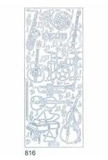 STARFORM STARFORM MUSICAL INSTRUMENTS GOLD PEEL OFF DECO STICKERS
