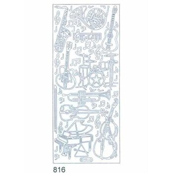 STARFORM STARFORM MUSICAL INSTRUMENTS GOLD PEEL OFF DECO STICKERS