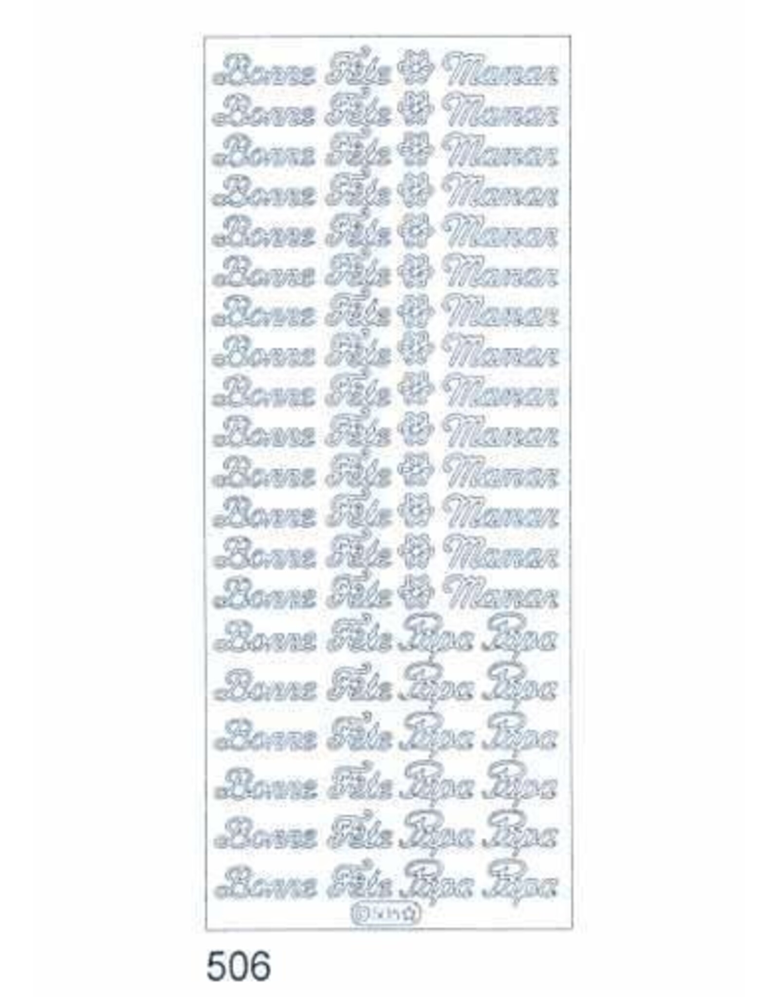 STARFORM STARFORM BONNE FETE MAMAN/PAPA BLACK PEEL OFFS DECO STICKERS