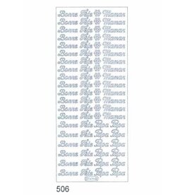 STARFORM STARFORM BONNE FETE MAMAN/PAPA SILVER PEEL OFFS DECO STICKERS