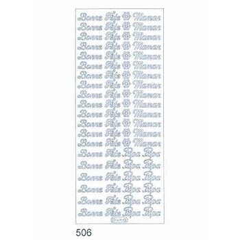 STARFORM STARFORM BONNE FETE MAMAN/PAPA SILVER PEEL OFFS DECO STICKERS