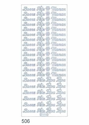 STARFORM STARFORM BONNE FETE MAMAN/PAPA GOLD PEEL OFFS DECO STICKERS