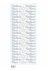 STARFORM STARFORM MEILLEURS VOEUX SILVER PEEL OFFS DECO STICKERS