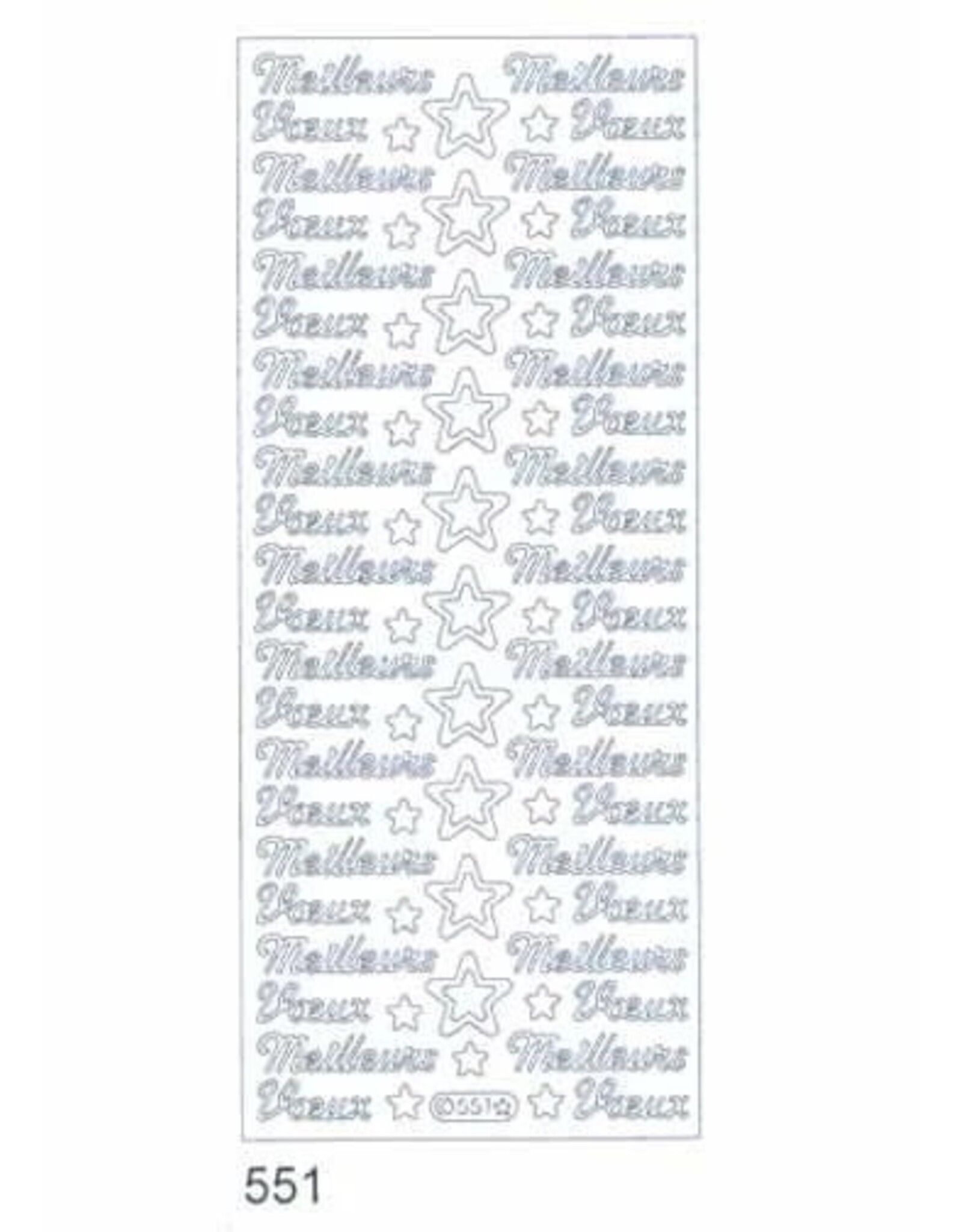 STARFORM STARFORM MEILLEURS VOEUX SILVER PEEL OFFS DECO STICKERS