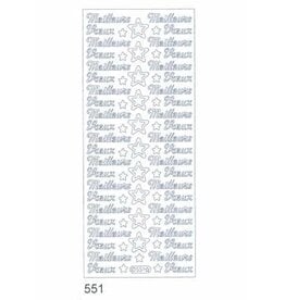 STARFORM STARFORM MEILLEURS VOEUX SILVER PEEL OFFS DECO STICKERS