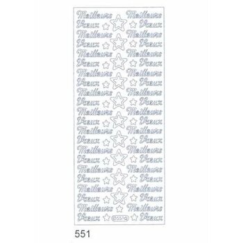 STARFORM STARFORM MEILLEURS VOEUX SILVER PEEL OFFS DECO STICKERS