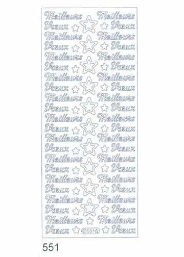 STARFORM STARFORM MEILLEURS VOEUX SILVER PEEL OFFS DECO STICKERS