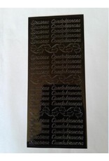 STARFORM STARFORM SINCERE CONDOLEANCES BLACK PEEL OFFS DECO STICKERS