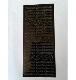 STARFORM STARFORM SINCERE CONDOLEANCES BLACK PEEL OFFS DECO STICKERS
