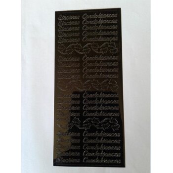 STARFORM STARFORM SINCERE CONDOLEANCES BLACK PEEL OFFS DECO STICKERS