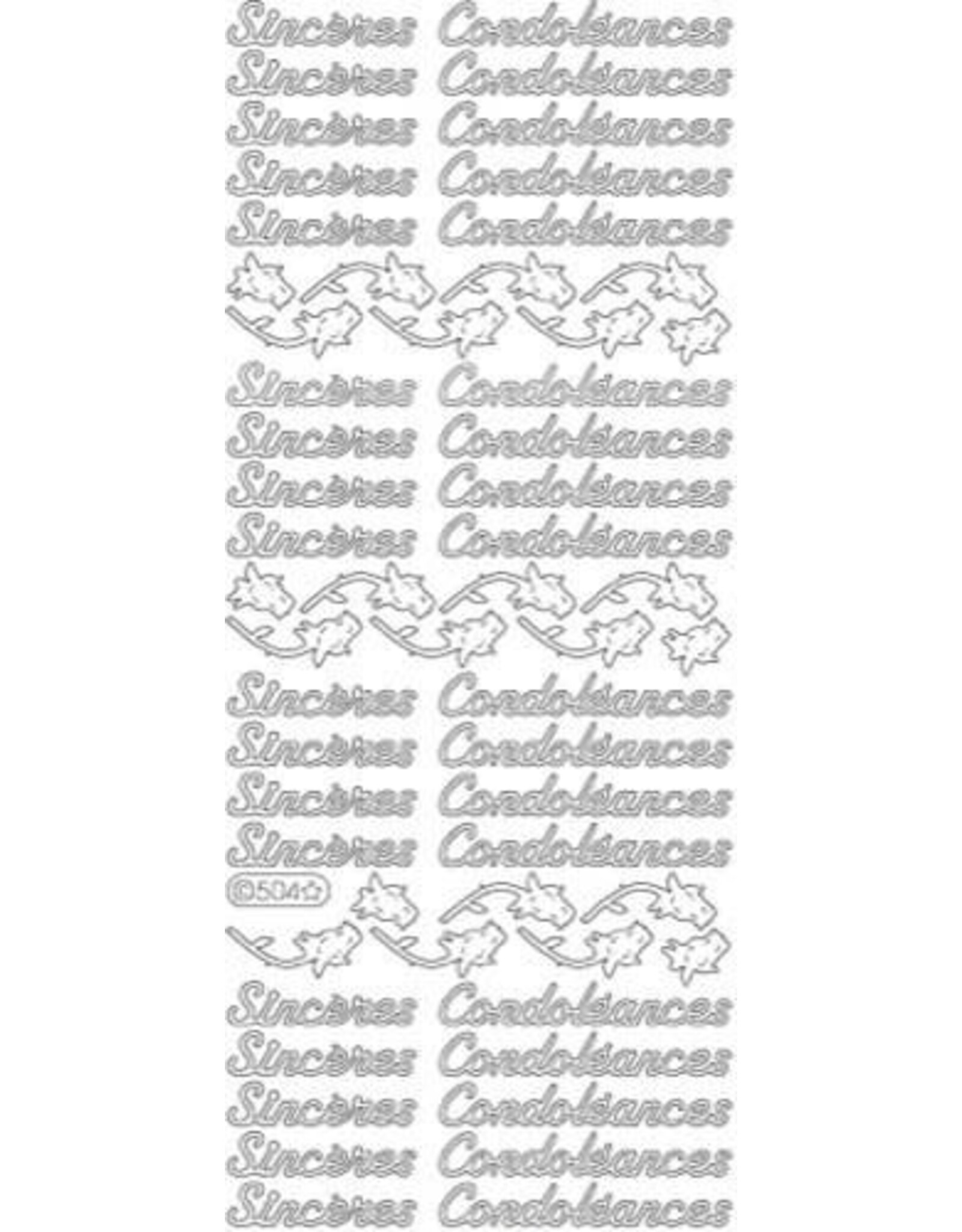 STARFORM STARFORM SINCERE CONDOLEANCES BLACK PEEL OFFS DECO STICKERS