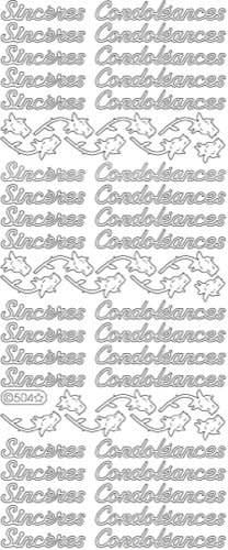 STARFORM STARFORM SINCERE CONDOLEANCES BLACK PEEL OFFS DECO STICKERS